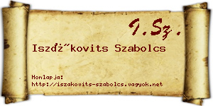 Iszákovits Szabolcs névjegykártya