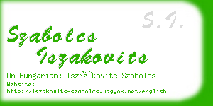 szabolcs iszakovits business card